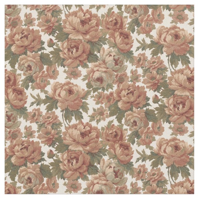 Tissu Élégant Romantique Blush Tapestry Roses (Fermer)