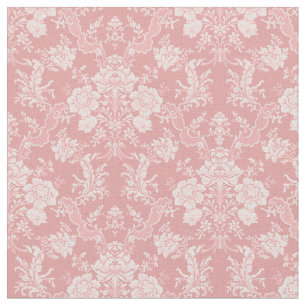 Tissu Élégant romantique chic floral Damask-Pastel rose