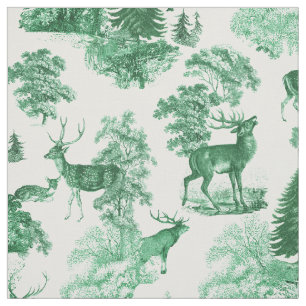 Tissu Elégant Rustique Vintage Vert Français Toile de Ce