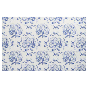 Tissu Elégant Vintage Blue Hydrangea Flower Bows