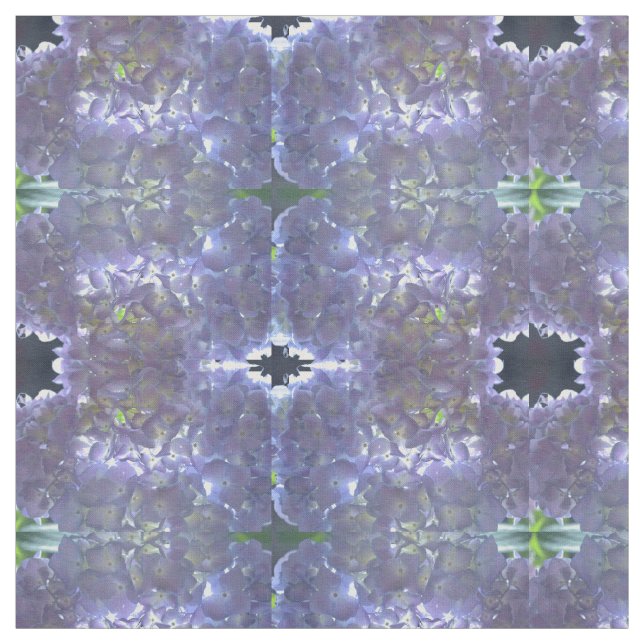 Tissu élégant violet fleuri clair Lavender Hydrangea (Échantillon)