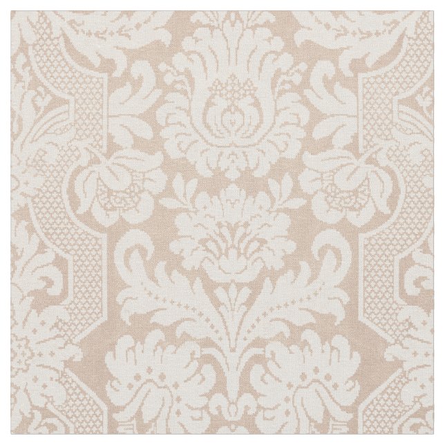 Tissu Elégante crème ornée Victorian Damask (Fermer)