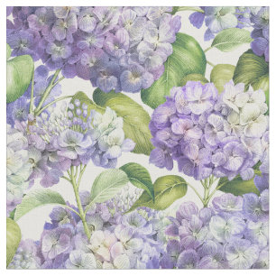 Tissu Élégante Lavande violette Hydrangea Motif Floral