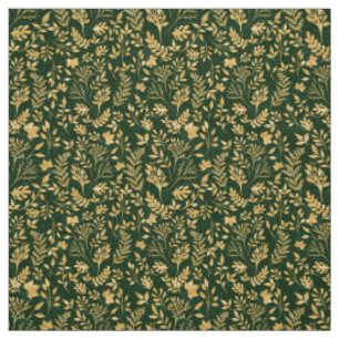 Tissu Elégante Parties scintillant d'or Foliage Forest G