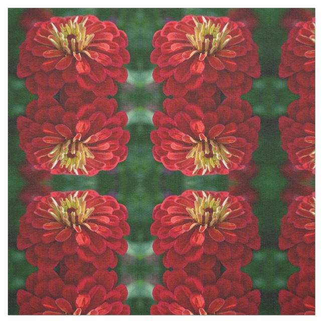 Tissu Elégante photo de fleurs rouges (Échantillon)