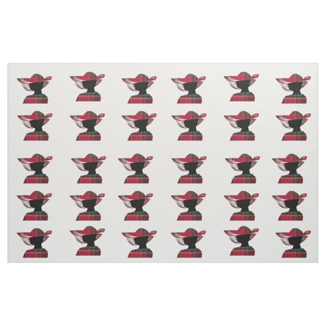 Tissu Élégantes femmes Silhouette Casquette Madras Plaid (Yard)