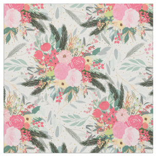 Tissu Élégants points de Parties scintillant florale e