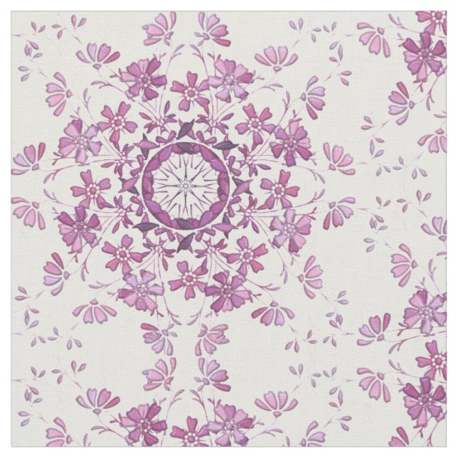Tissu élément rouge rétro floral (Fermer)