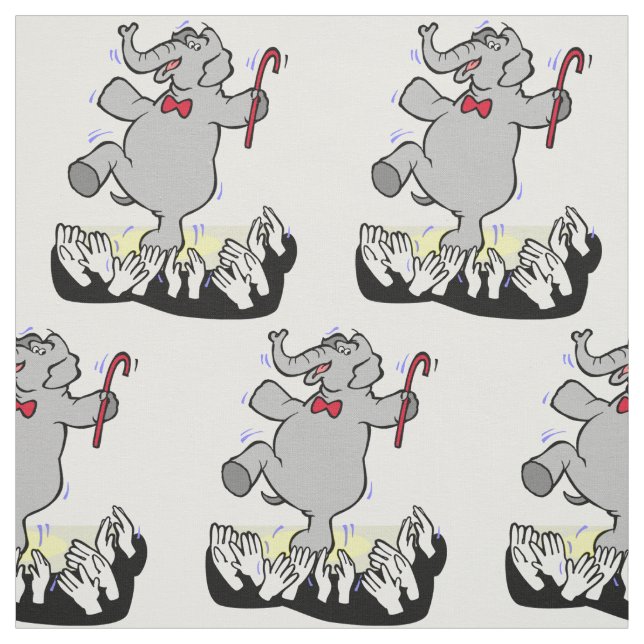 Tissu Elephant Danser Pour La Foule N'IMPORTE QUELLE COU (Échantillon)