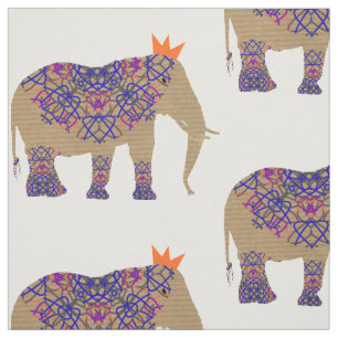Tissu Eléphant Décoré Cute Whimsy Amusant