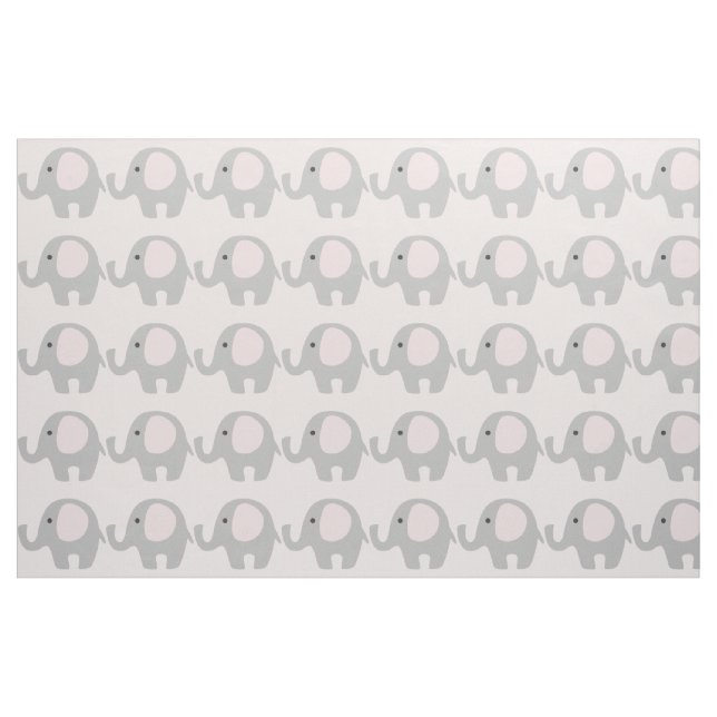 Tissu Éléphant rose magnifique de bébé (Yard)