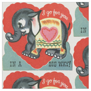 Tissu Eléphant vintage Valentine