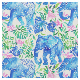 Tissu Éléphants douces de la jungle
