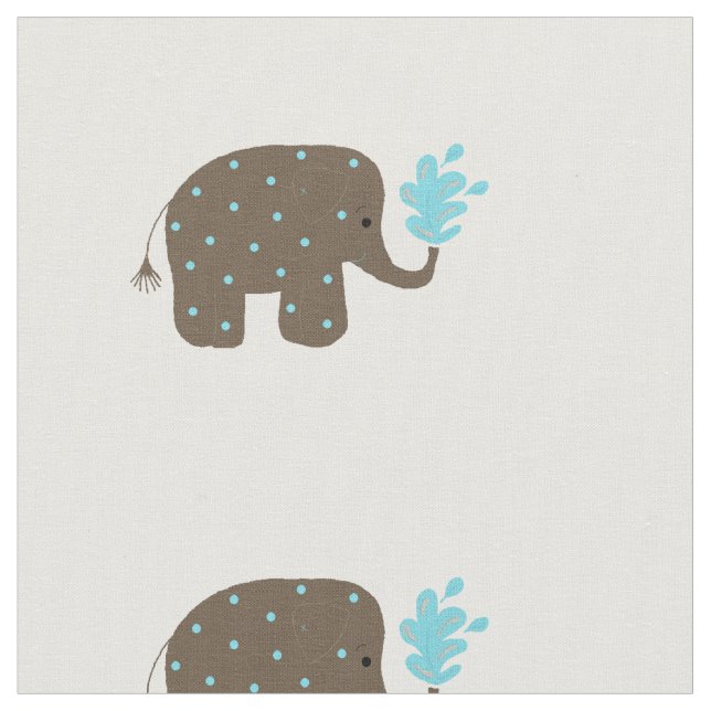 Tissu Éléphants Fantaisistes (Fermer)