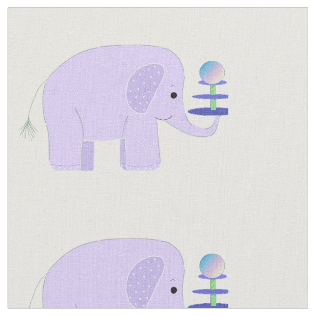 Tissu Éléphants Fantaisistes (Fermer)