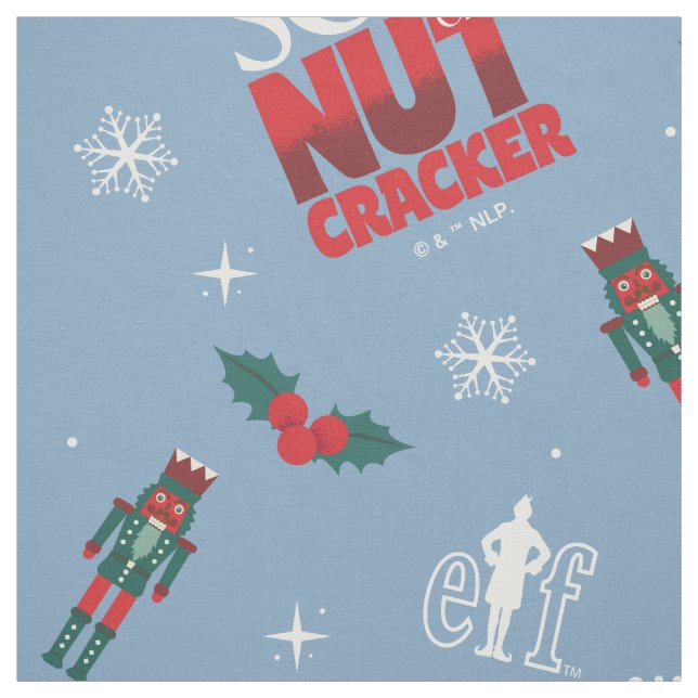 Tissu Elf "Fils d'un Noisette" Motif d'hiver (Échantillon)
