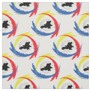 Tissu Emblème tricolore de motocross