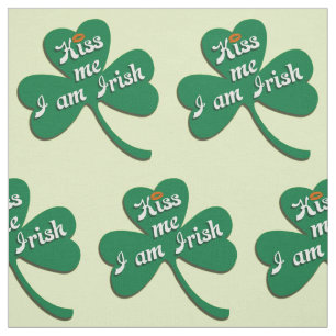 Tissu Embrasse-moi Je suis irlandais