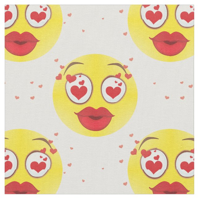 Tissu Emoji baiser Valentine (Fermer)