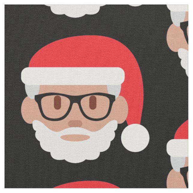 tissu émoji hipster Santa Claus (Fermer)