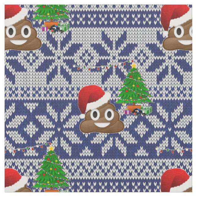 tissu émoticône de Noël moche (Fermer)