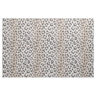 Tissu Empreinte de cheetah blanc beige neutre et Safari