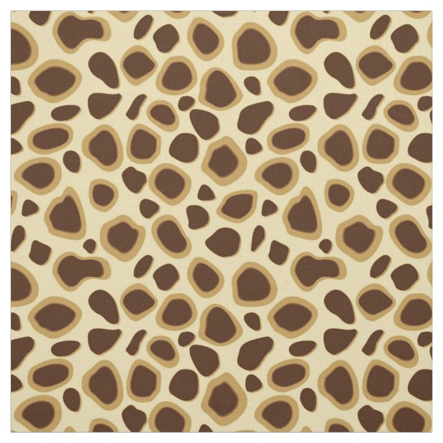 Tissu Empreinte de léopard - Chocolat Brown et Chocolat  (Échantillon)