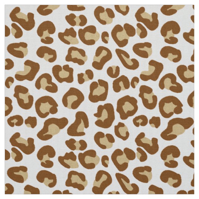 Tissu Empreinte de léopard de neige, beige, tan et crème (Échantillon)