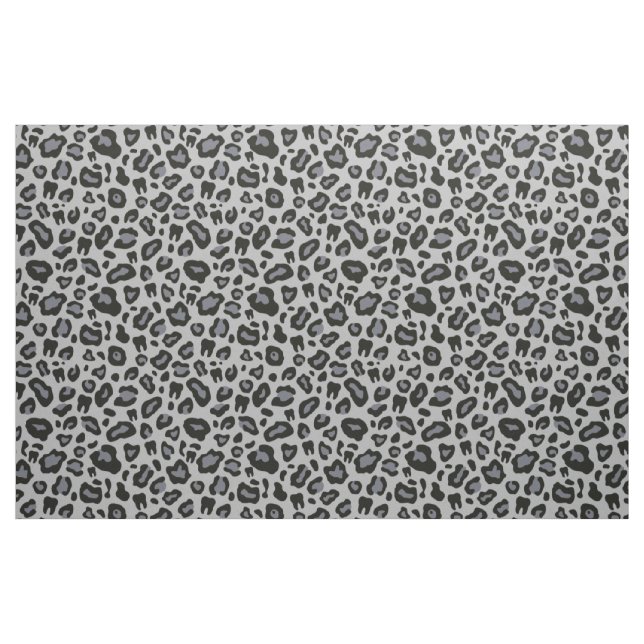 Tissu empreinte de léopard dentaire (Fat Quarter)