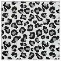 Empreinte de léopard en noir et blanc avec gris / 