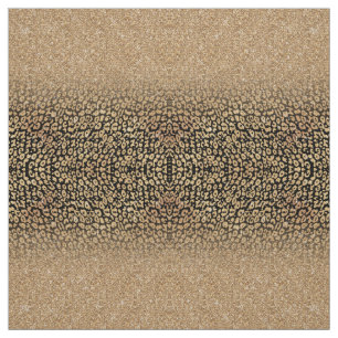 Tissu Empreinte de léopard Ombre Parties scintillant or