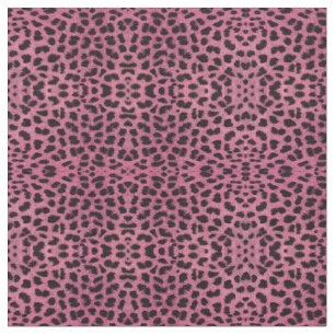 Tissu Empreinte de léopard rose