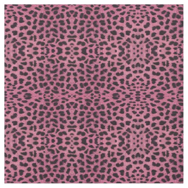 Tissu Empreinte de léopard rose (Fermer)