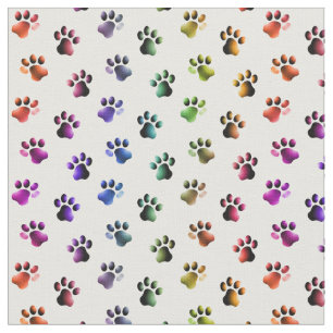 Tissu Empreinte de patte de chien de chat animal d