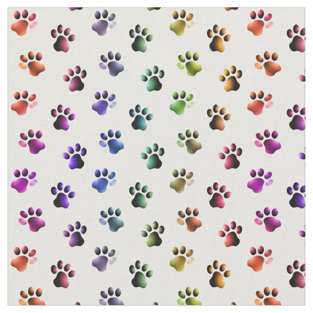Tissu Empreinte de patte de chien de chat animal d (Fermer)