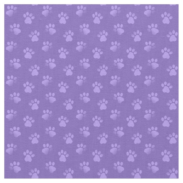 Tissu Empreinte de patte de chien de chat animal pourpre (Fermer)