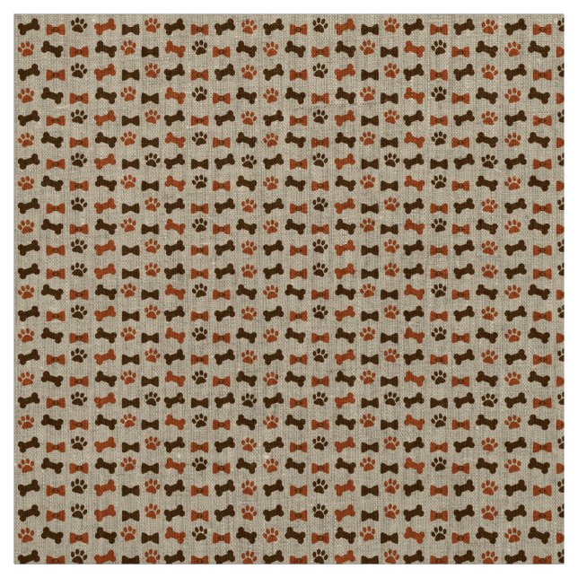 Tissu Empreinte de patte des animaux de chats de chien O (Échantillon)