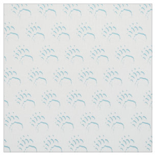Tissu Empreinte de patte d'ours polaire