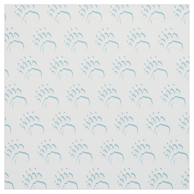 Tissu Empreinte de patte d'ours polaire (Échantillon)