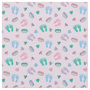 Tissu Empreintes de nouveau-né Binkés et ID motif