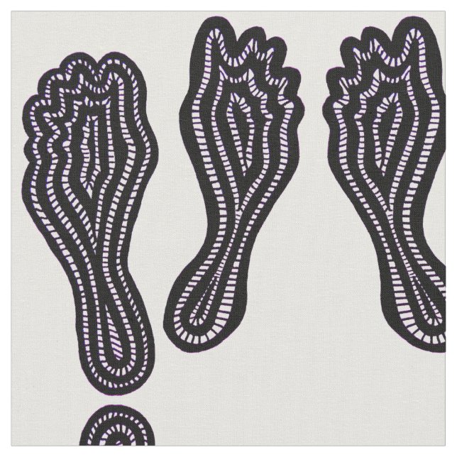 Tissu Empreintes de pas (Fermer)