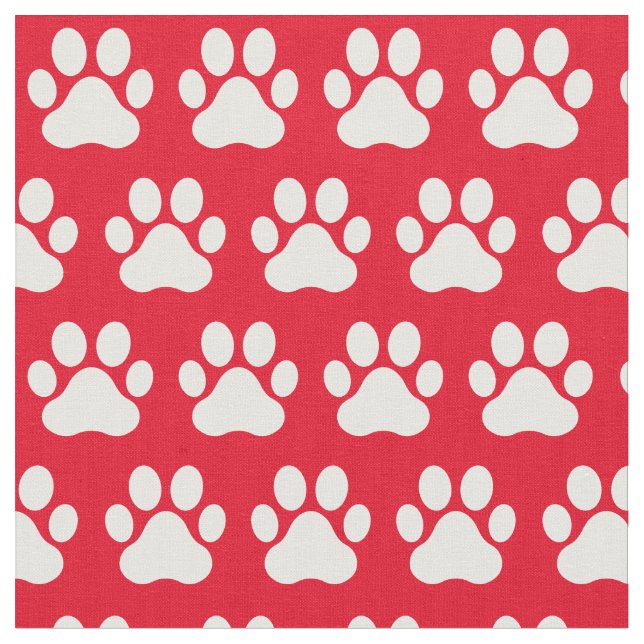 Tissu Empreintes de pattes de chat de chien de compagnie (Fermer)