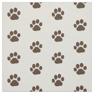 Tissu Empreintes de pattes de chien