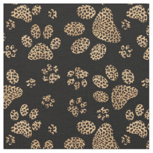 Tissu Empreintes de pattes de Leopard Spot
