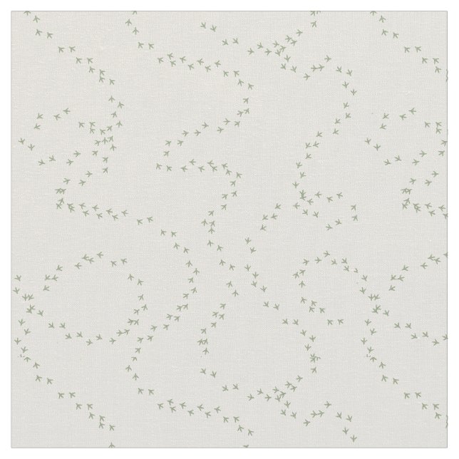Tissu Empreintes oiseaux bébé (Fermer)