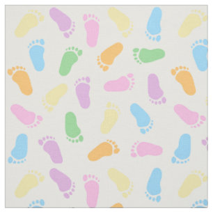 Tissu Empreintes pieds bébé Fabric
