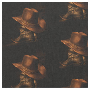 Tissu en bronze occidental de casquette de cowboy