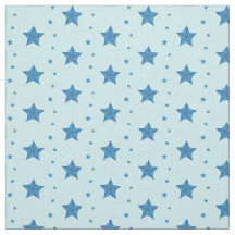 Tissu en coton bleu clair à motif d'étoile nautiqu