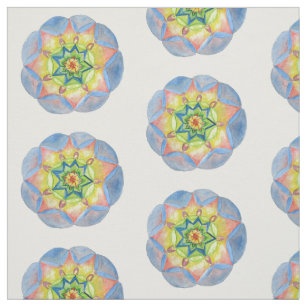 Tissu en coton d'aquarelle Mandala (56 po de large