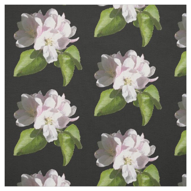 Tissu en coton de fleurs de pommier de printemps (Échantillon)